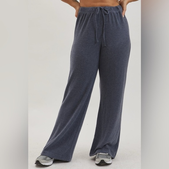 DONNI. Sweater Grey Wide Leg Drawstring Pants sz XS - Picture 1 of 8